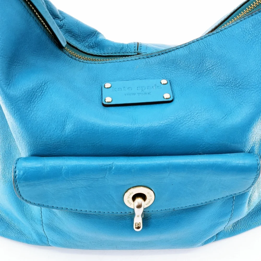 Kate Spade Serena Scion Blue  Leather‎ Shoulder Handbag